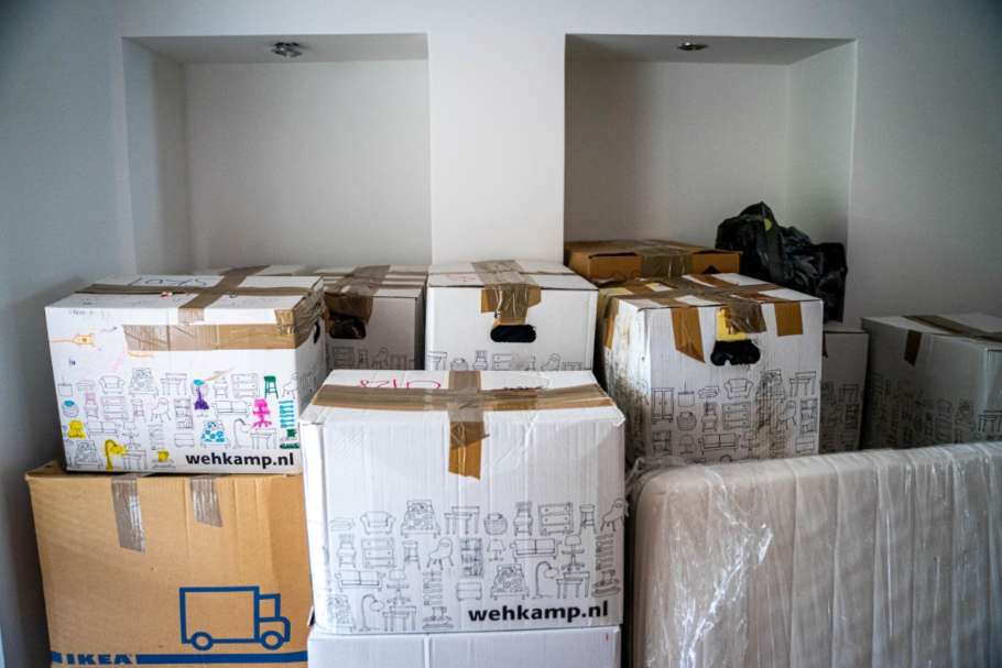 Empilement de cartons